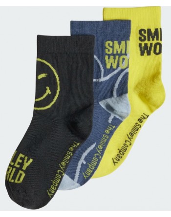 SMILEY ADIDAS 3 PAIA CALZE BAMBINO